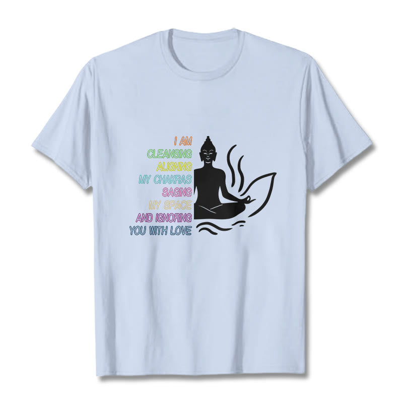 Maglietta con design di meditazione Buddha Stones Buddha Lotus Flower - Ciano chiaro - 灰色 - image 19