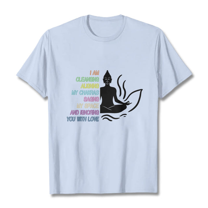 Maglietta con design di meditazione Buddha Stones Buddha Lotus Flower - Ciano chiaro - 灰色 - image 19