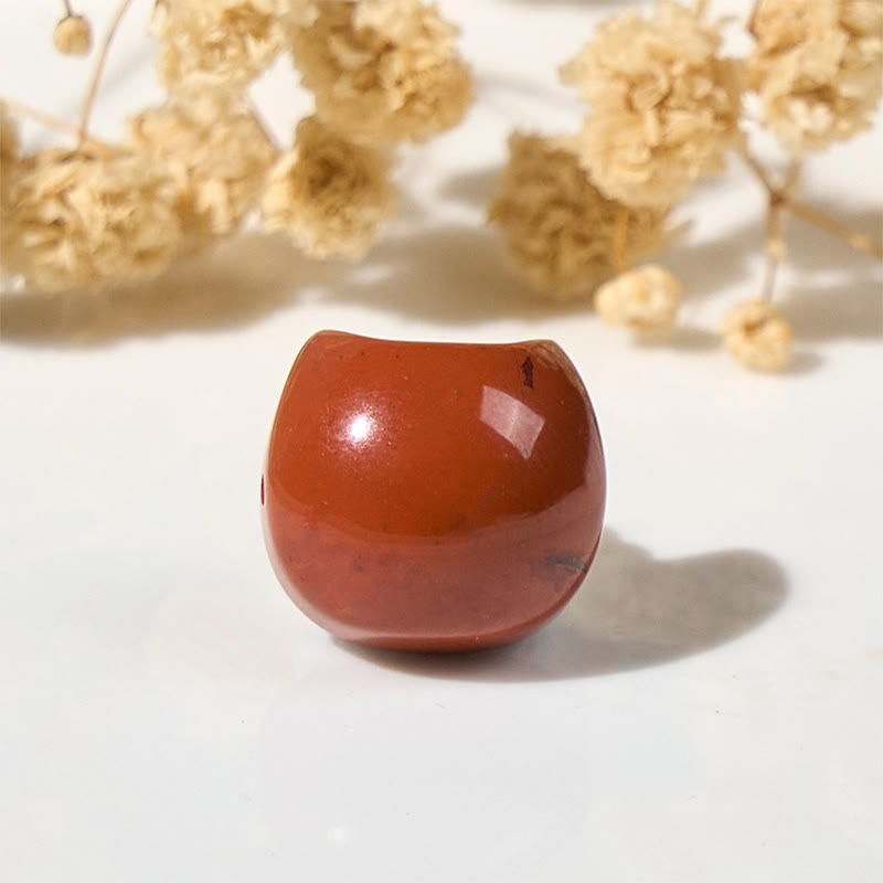 Braccialetto portafortuna turchese rosso con testa di gatto senza volto di Buddha Stones - image 9