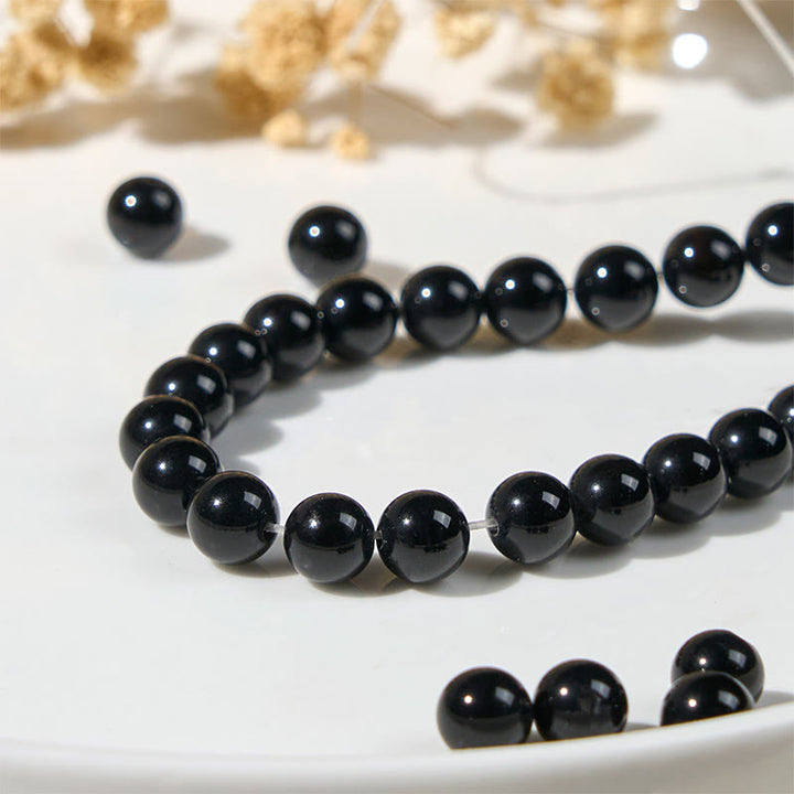 Braccialetto di protezione in onice nero naturale con gatto nero Buddha Stones - image 11