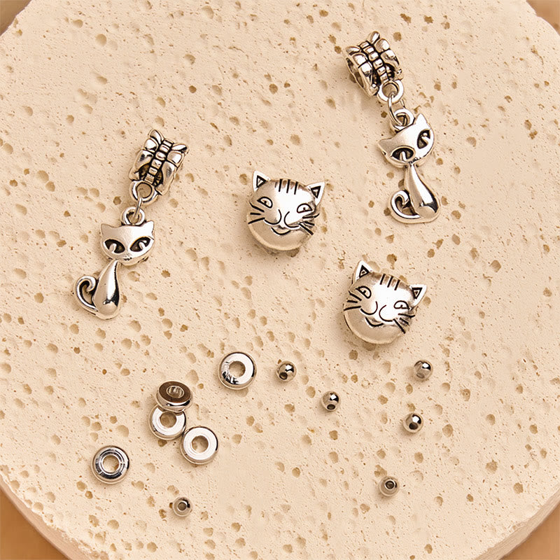 Braccialetto di protezione per la testa del gattino in pietra naturale Buddha Stones - image 4