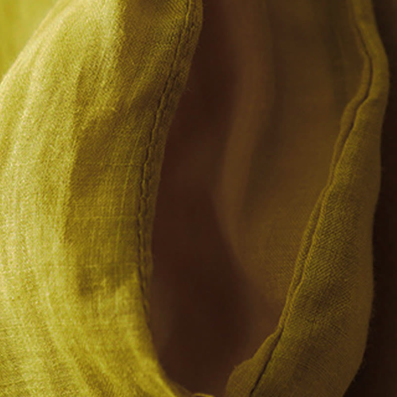Pantaloni larghi da donna in cotone con coulisse e tasche, modello Buddha Stones, design semplice - image 21