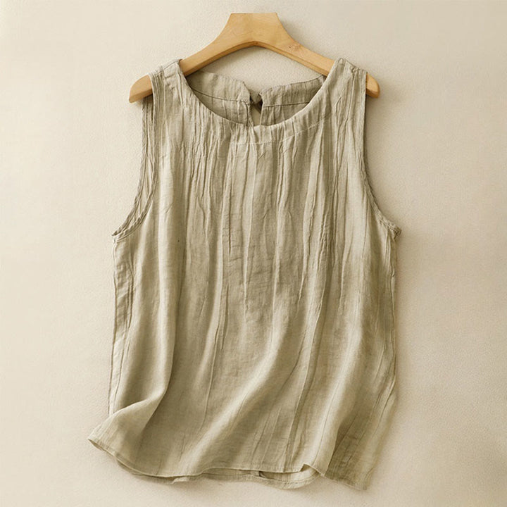 Gilet da donna con lacci senza maniche, colore puro, estivo, Buddha Stones - DarkKhaki - US8-10, UK/AU12-14, EU40-42 (2XL) - image 8