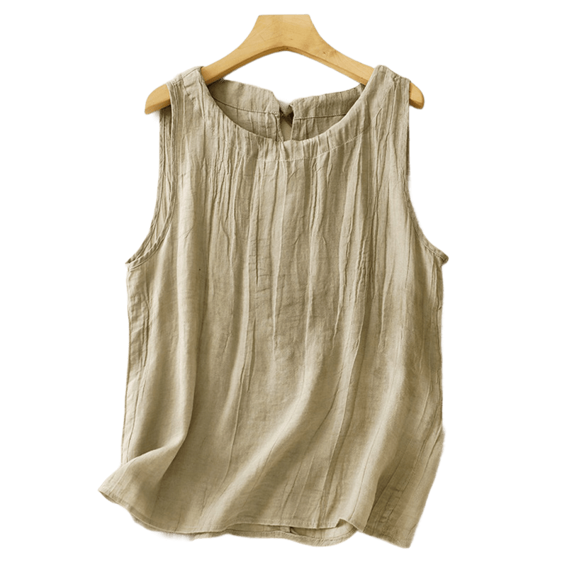 Gilet da donna con lacci senza maniche, colore puro, estivo, Buddha Stones - image 12