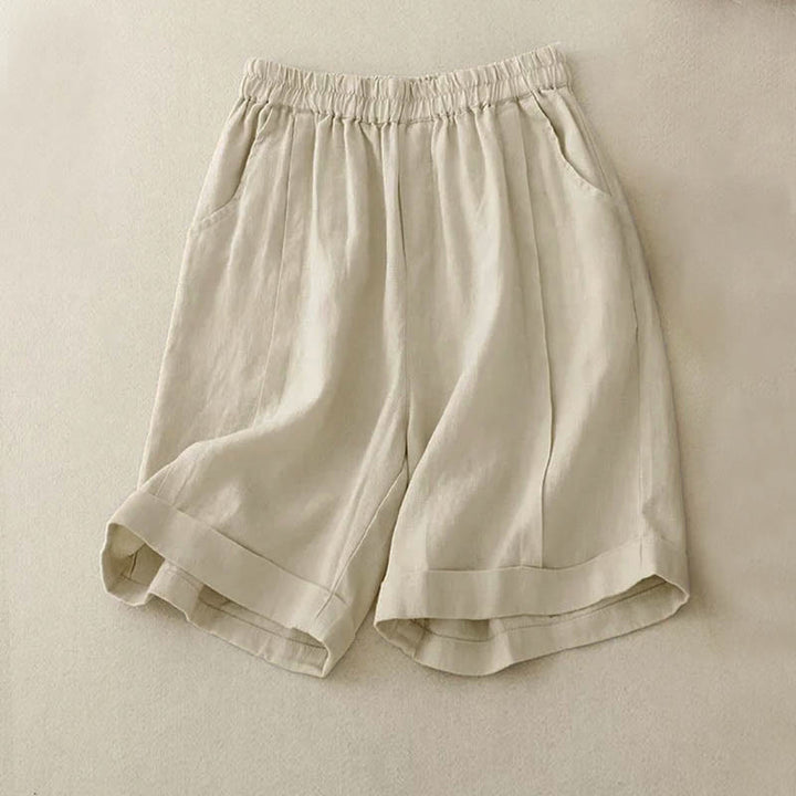 Pantaloncini da donna in cotone tinta unita casual Buddha Stones con tasche - Biancheria - US12, UK/AU16, EU44 (4XL) - image 7