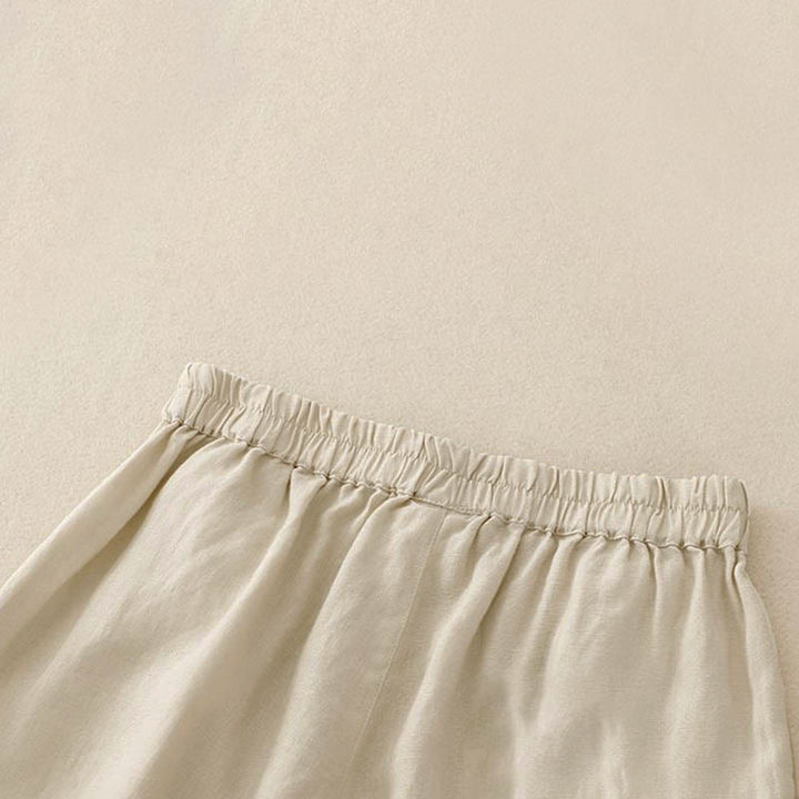 Pantaloncini da donna in cotone tinta unita casual Buddha Stones con tasche - image 9