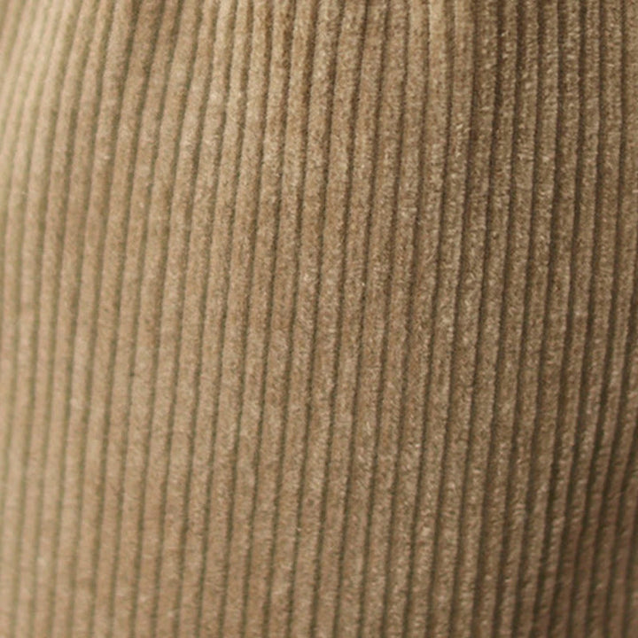 Pantaloni da donna in velluto a coste con tasche e bottoni decorativi, modello casual con Buddha Stones e apertura sulla gamba. - image 7
