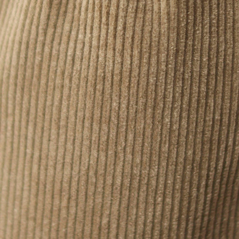 Pantaloni da donna in velluto a coste di cotone con tasche e bottoni casual Buddha Stones - image 7