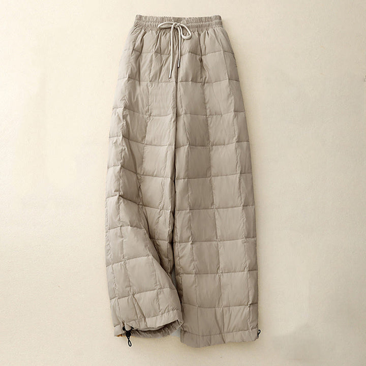 Pantaloni da donna in cotone con apertura sulle gambe e coulisse invernali Buddha Stones con tasche - Abbronzatura - US8-10, UK/AU12-14, EU40-42 (2XL) - image 1