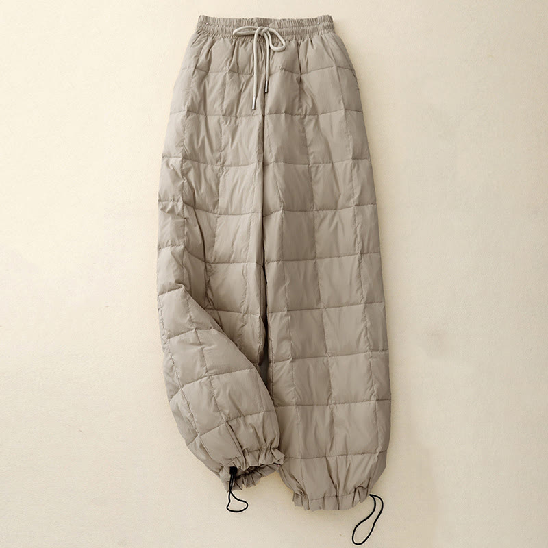 Pantaloni da donna in cotone con apertura sulle gambe e coulisse invernali Buddha Stones con tasche - image 2