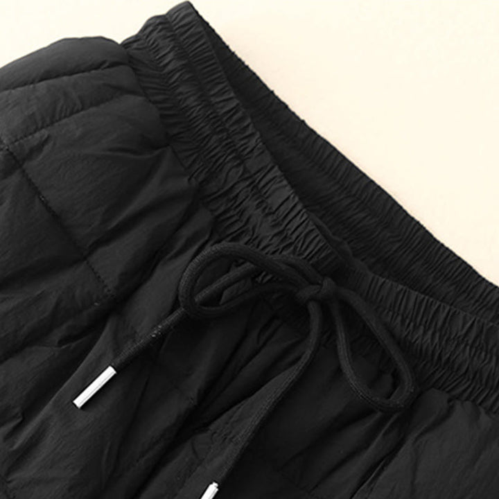 Pantaloni da donna in cotone con apertura sulle gambe e coulisse invernali Buddha Stones con tasche - image 16