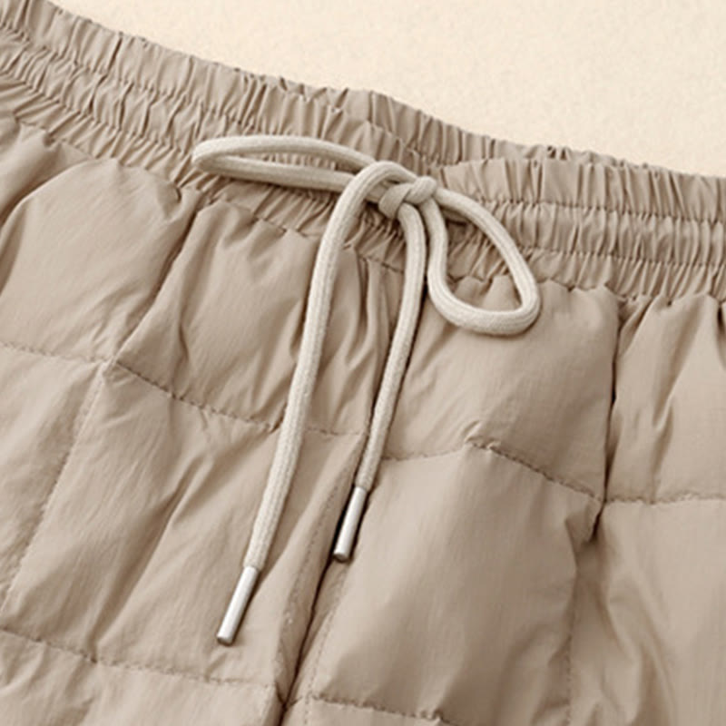 Pantaloni da donna in cotone con apertura sulle gambe e coulisse invernali Buddha Stones con tasche - image 4