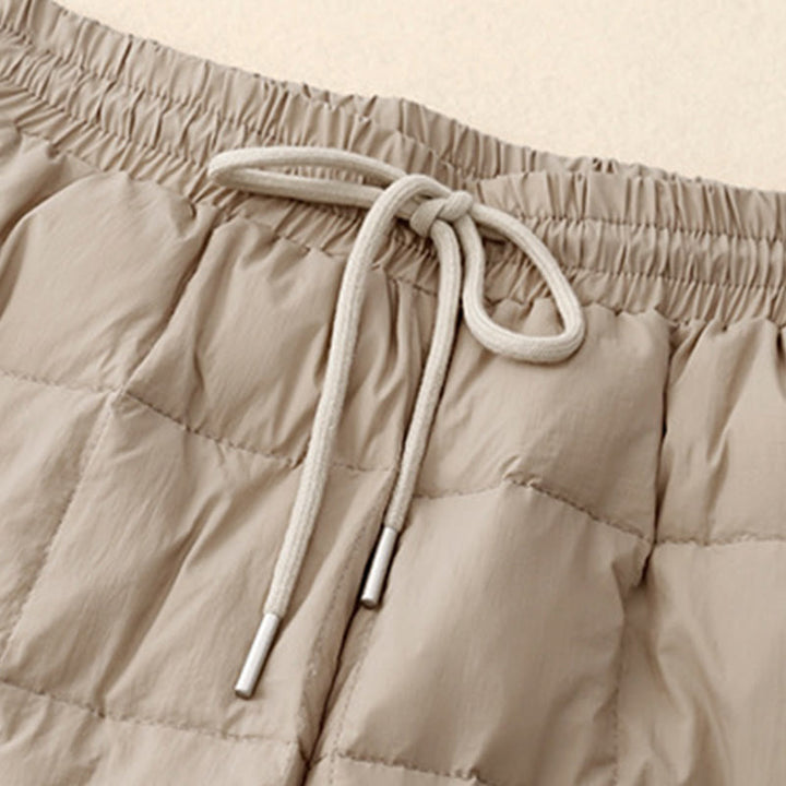 Pantaloni da donna in cotone con apertura sulle gambe e coulisse invernali Buddha Stones con tasche - image 4