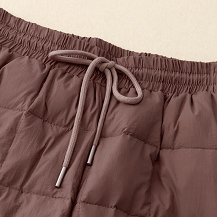 Pantaloni da donna in cotone con apertura sulle gambe e coulisse invernali Buddha Stones con tasche - image 11