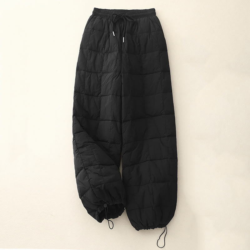 Pantaloni da donna in cotone con apertura sulle gambe e coulisse invernali Buddha Stones con tasche - Nero - US8-10, UK/AU12-14, EU40-42 (2XL) - image 15