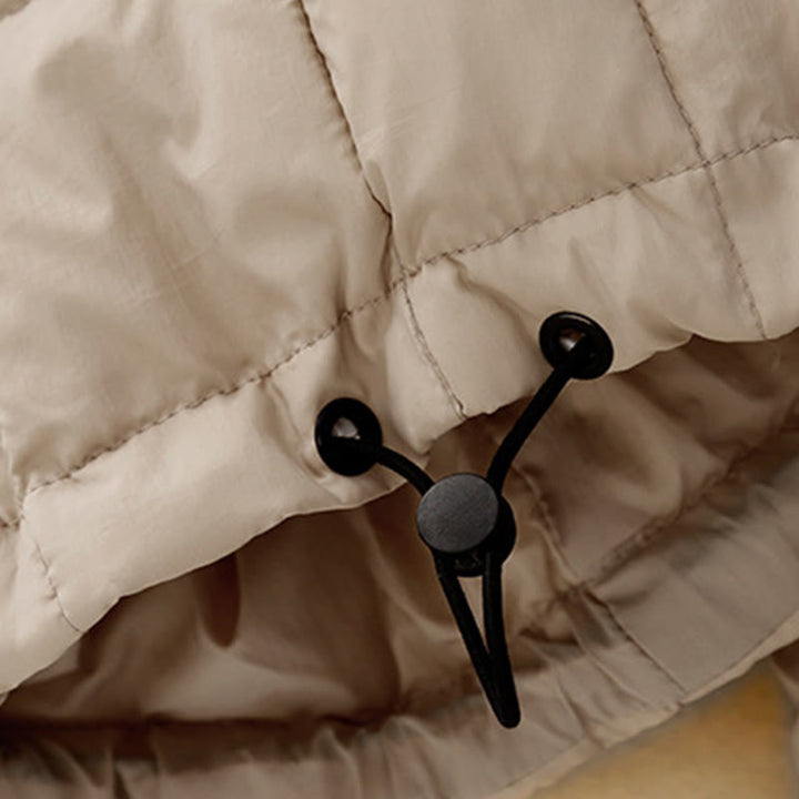 Pantaloni da donna in cotone con apertura sulle gambe e coulisse invernali Buddha Stones con tasche - image 7