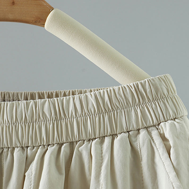 Pantaloni harem invernali da donna in cotone alla caviglia con tasche, Buddha Stones - image 10