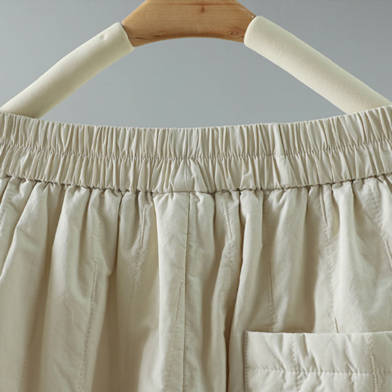 Pantaloni harem invernali da donna in cotone alla caviglia con tasche, Buddha Stones - image 9