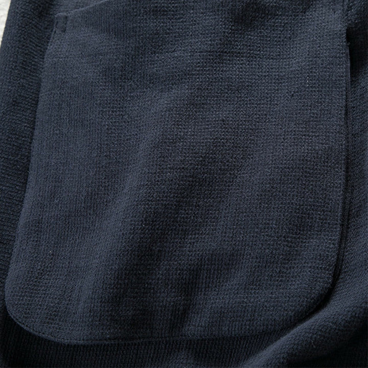 Giacca da uomo in cotone e lino, a maniche lunghe, con tasche, aperta sul davanti, motivo Buddha Stones Pure Color - image 4