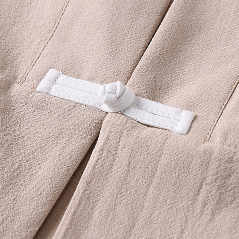 Giacca kimono da uomo in cotone e lino con tasche e maniche lunghe, motivo Buddha Stones, bottoni e apertura frontale - image 8