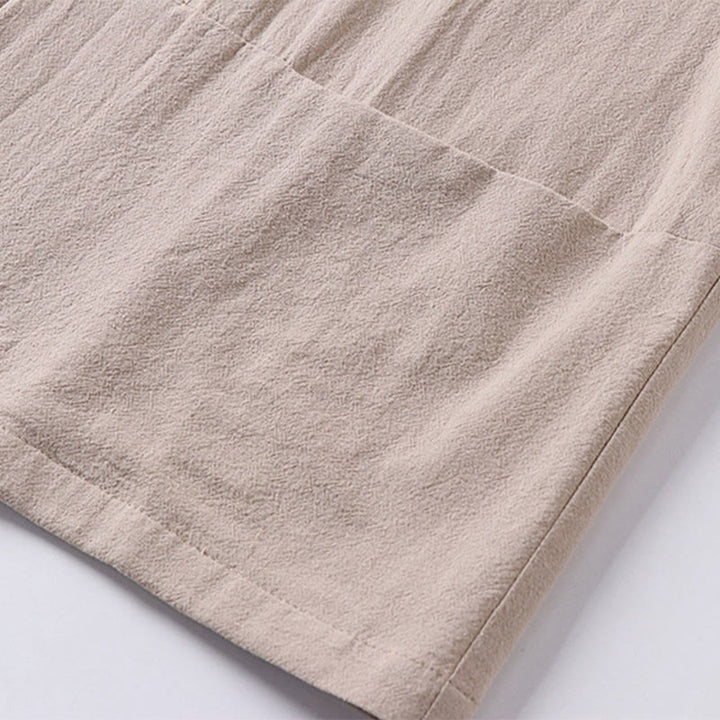 Giacca kimono da uomo in cotone e lino con tasche e maniche lunghe, motivo Buddha Stones, bottoni e apertura frontale - image 10