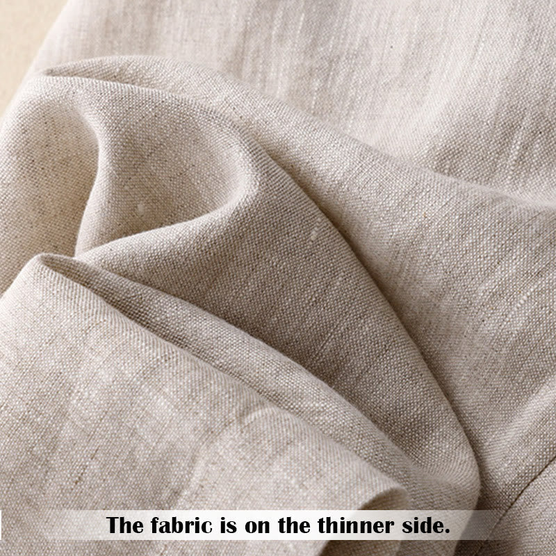 Pantaloni da donna in lino con gamba larga, Buddha Stones, casual, estivi, dal design semplice, con tasche con cerniera - image 14