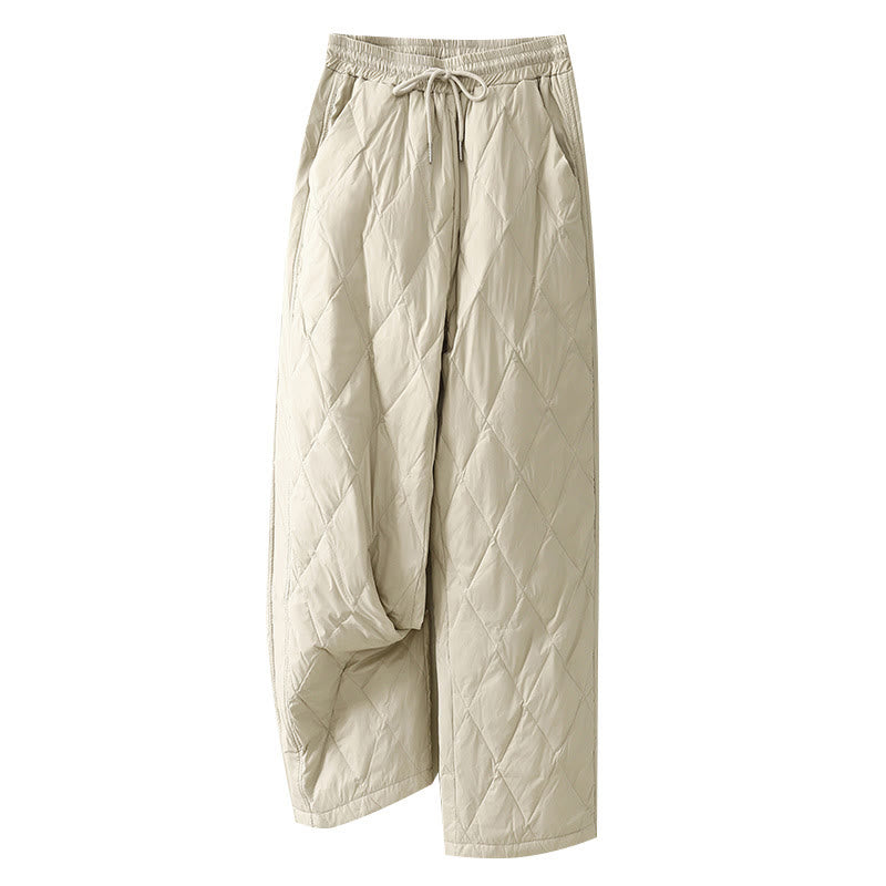 Pantaloni larghi in cotone da donna con tasche e coulisse a vita alta, stile casual, motivo Buddha Stones - image 15
