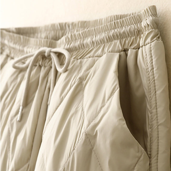 Pantaloni larghi in cotone da donna con tasche e coulisse a vita alta, stile casual, motivo Buddha Stones - image 11