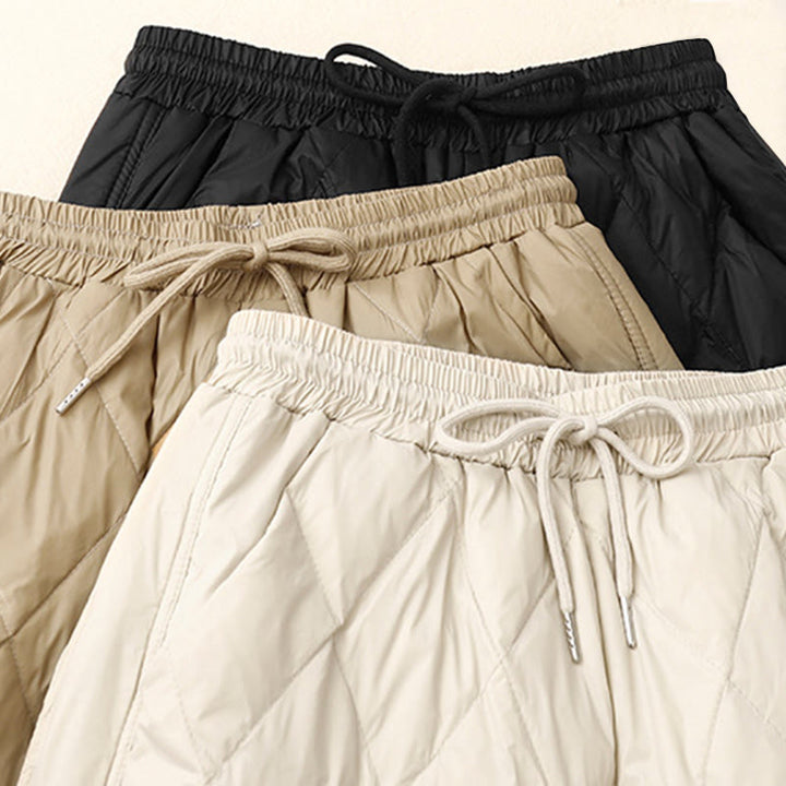 Pantaloni larghi in cotone da donna con tasche e coulisse a vita alta, stile casual, motivo Buddha Stones - image 17