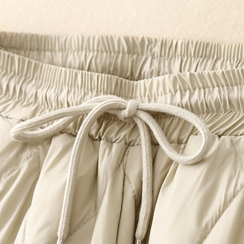 Pantaloni larghi in cotone da donna con tasche e coulisse a vita alta, stile casual, motivo Buddha Stones - image 10