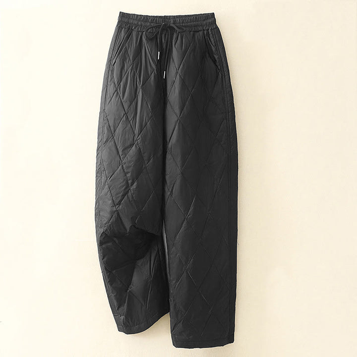 Pantaloni larghi in cotone da donna con tasche e coulisse a vita alta, stile casual, motivo Buddha Stones - Nero - US8-10, UK/AU12-14, EU40-42 (2XL) - image 5