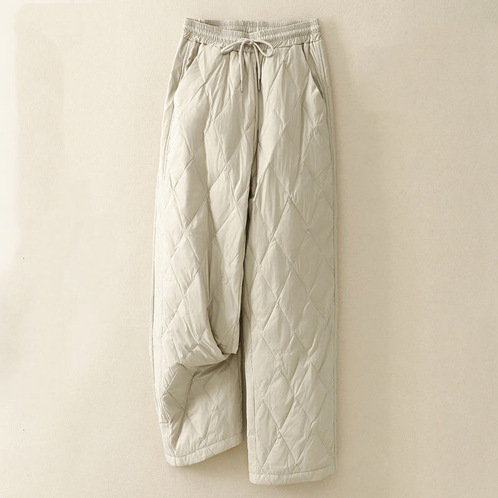 Pantaloni larghi in cotone da donna con tasche e coulisse a vita alta, stile casual, motivo Buddha Stones - Beige - US8-10, UK/AU12-14, EU40-42 (2XL) - image 8