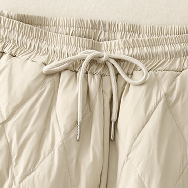 Pantaloni larghi in cotone da donna con tasche e coulisse a vita alta, stile casual, motivo Buddha Stones - image 12