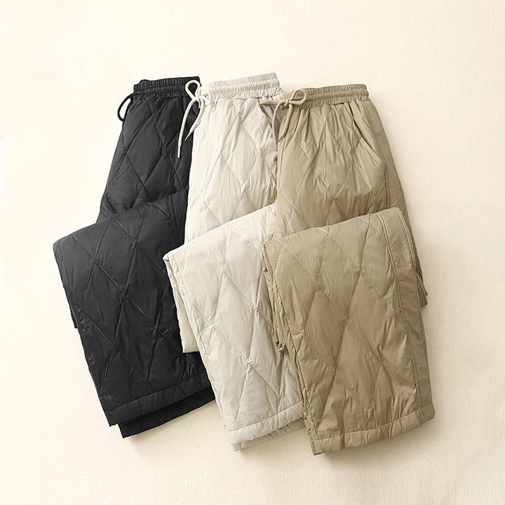 Pantaloni larghi in cotone da donna con tasche e coulisse a vita alta, stile casual, motivo Buddha Stones - image 16