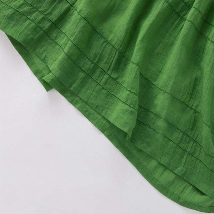 Abito midi estivo in cotone con scollo a V e maniche corte, motivo Buddha Stones - image 6