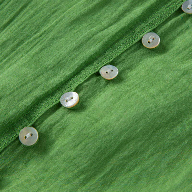 Abito midi estivo in cotone con scollo a V e maniche corte, motivo Buddha Stones - image 2