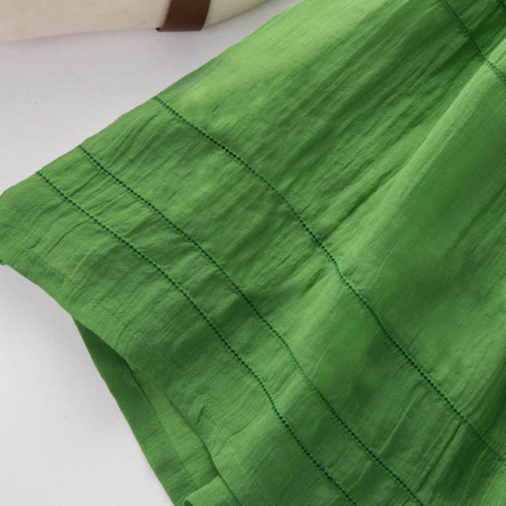 Abito midi estivo in cotone con scollo a V e maniche corte, motivo Buddha Stones - image 9