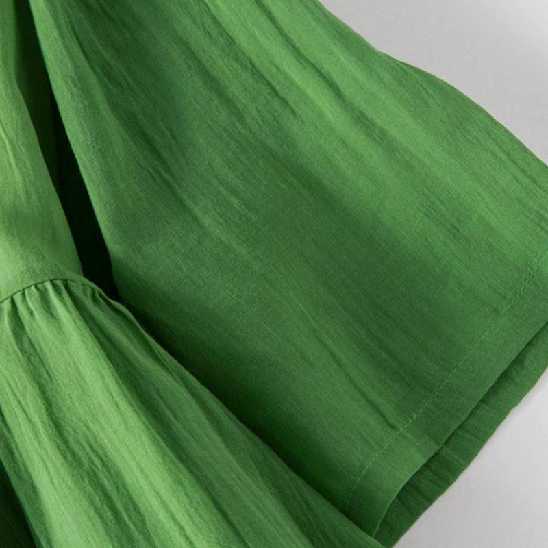 Abito midi estivo in cotone con scollo a V e maniche corte, motivo Buddha Stones - image 11