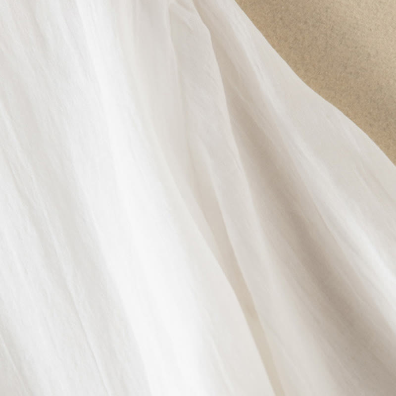 Abito midi estivo in cotone con scollo a V e maniche corte, motivo Buddha Stones - image 33