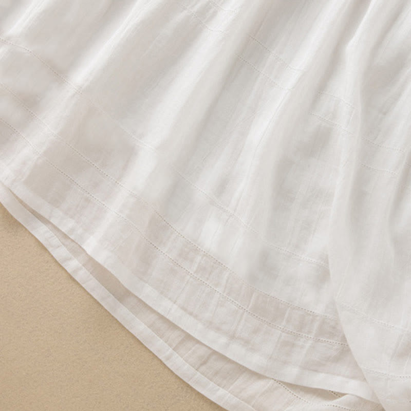 Abito midi estivo in cotone con scollo a V e maniche corte, motivo Buddha Stones - image 29