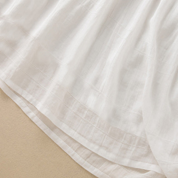 Abito midi estivo in cotone con scollo a V e maniche corte, motivo Buddha Stones - image 29