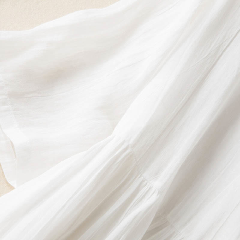 Abito midi estivo in cotone con scollo a V e maniche corte, motivo Buddha Stones - image 19