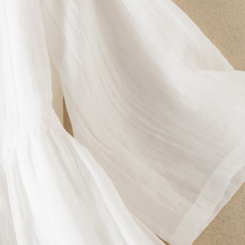 Abito midi estivo in cotone con scollo a V e maniche corte, motivo Buddha Stones - image 24