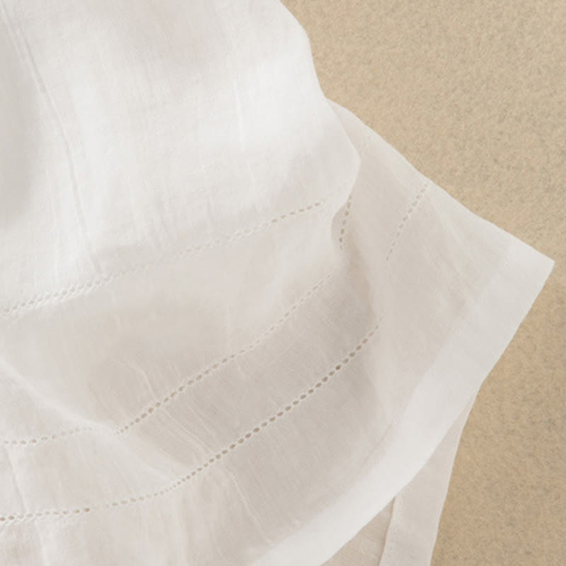 Abito midi estivo in cotone con scollo a V e maniche corte, motivo Buddha Stones - image 32