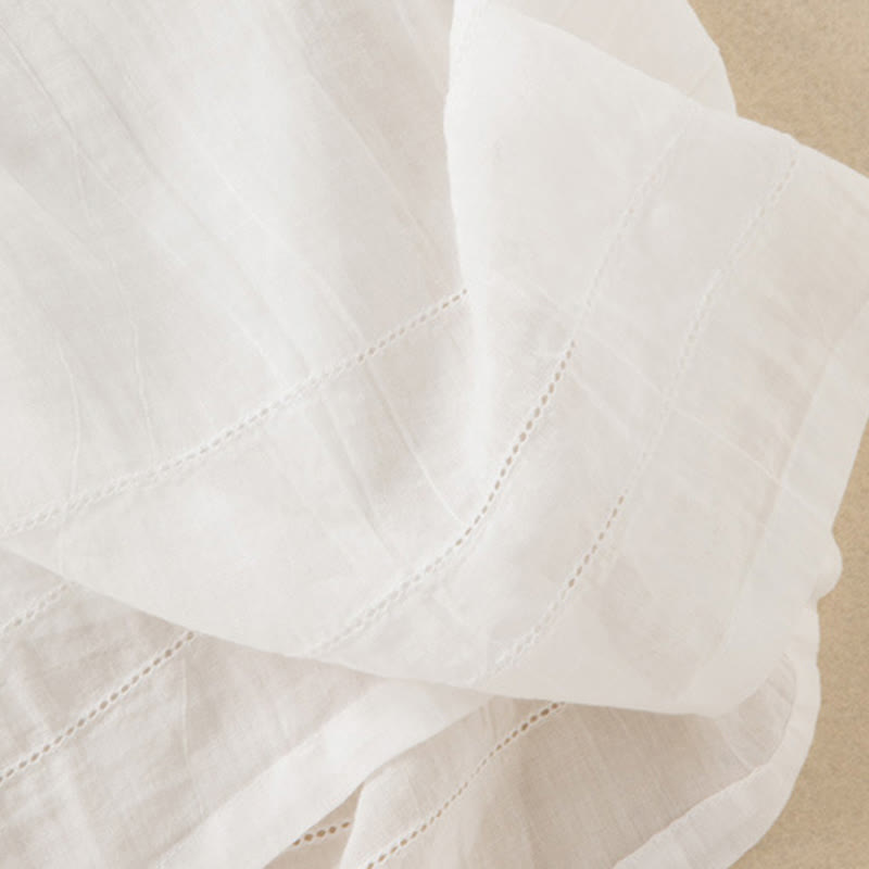 Abito midi estivo in cotone con scollo a V e maniche corte, motivo Buddha Stones - image 36