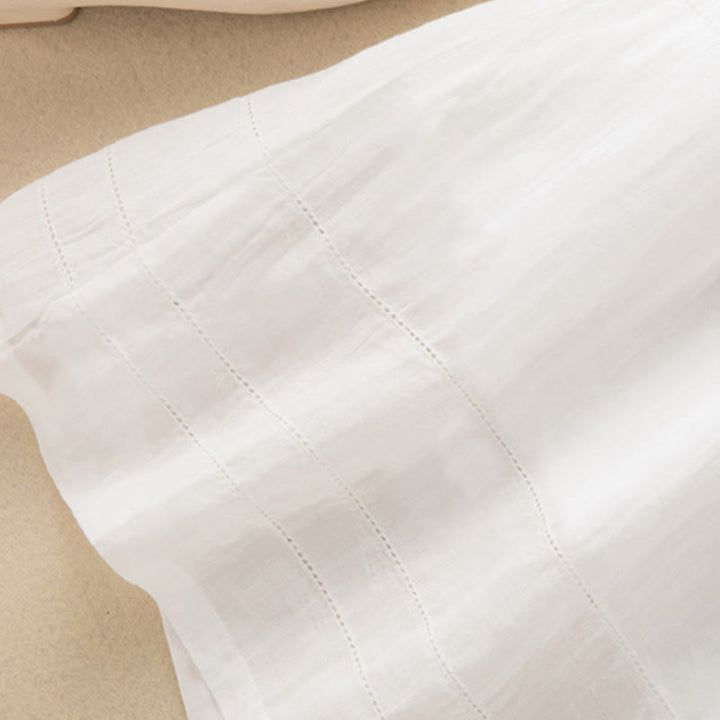 Abito midi estivo in cotone con scollo a V e maniche corte, motivo Buddha Stones - image 30