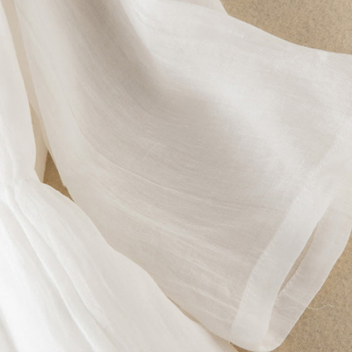 Abito midi estivo in cotone con scollo a V e maniche corte, motivo Buddha Stones - image 34