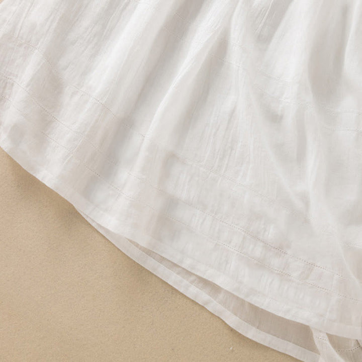 Abito midi estivo in cotone con scollo a V e maniche corte, motivo Buddha Stones - image 26