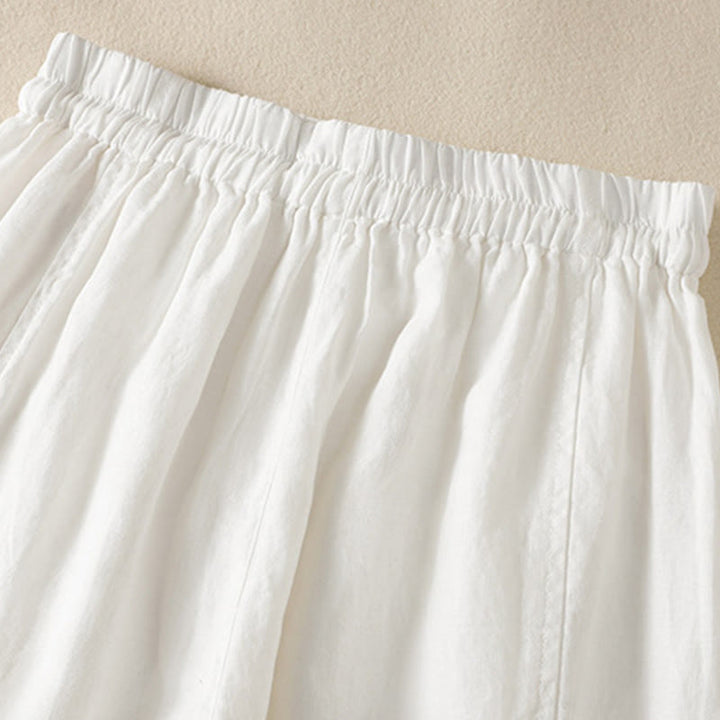 Pantaloni da donna a gamba larga con coulisse e tasche, modello Commute Plain Design, con stampa Buddha Stones. - image 32