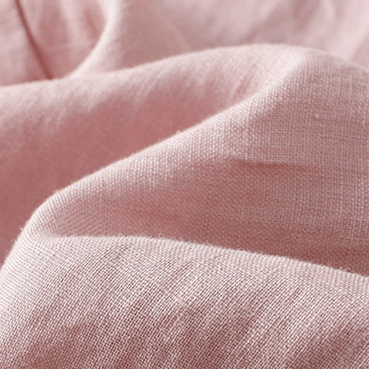 Pantaloni larghi da donna in cotone e lino con coulisse, modello Buddha Stones Commute, modello semplice, con tasche - image 25